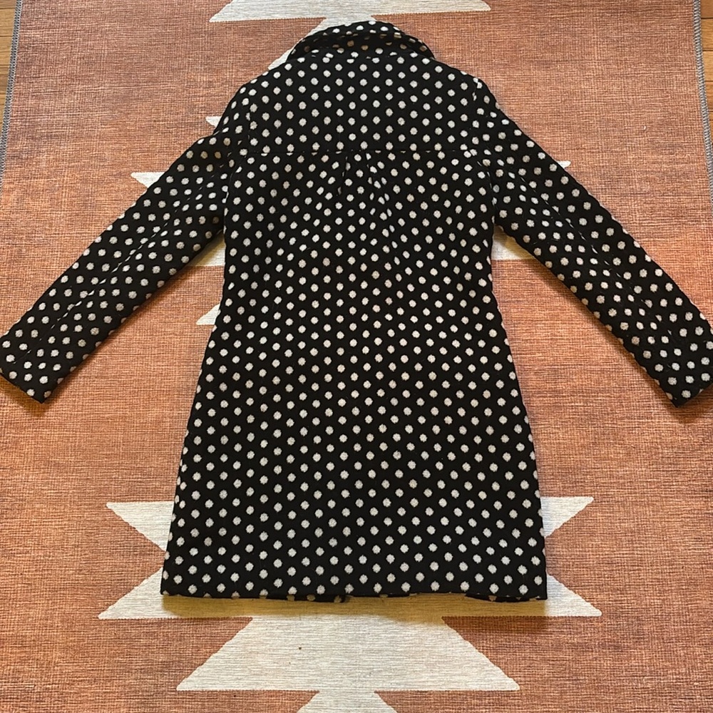 Small black and white polka dot Merona wool coat - Picture 2 of 5